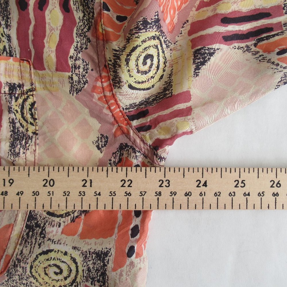 Men's WHISTLES Men's 100% Silk Shirt Sz Large Button Up Short Sleeve Multicolor - Picture 6 of 12